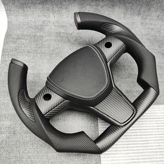 Model 3/Y Yoke Style Carbon Fiber Steering Wheel Replacement